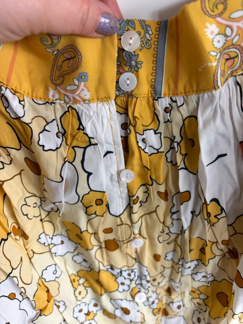 Yellow Floral Tie-Shoulder Tank Top women’s 2x - new! - Picture 3 of 6